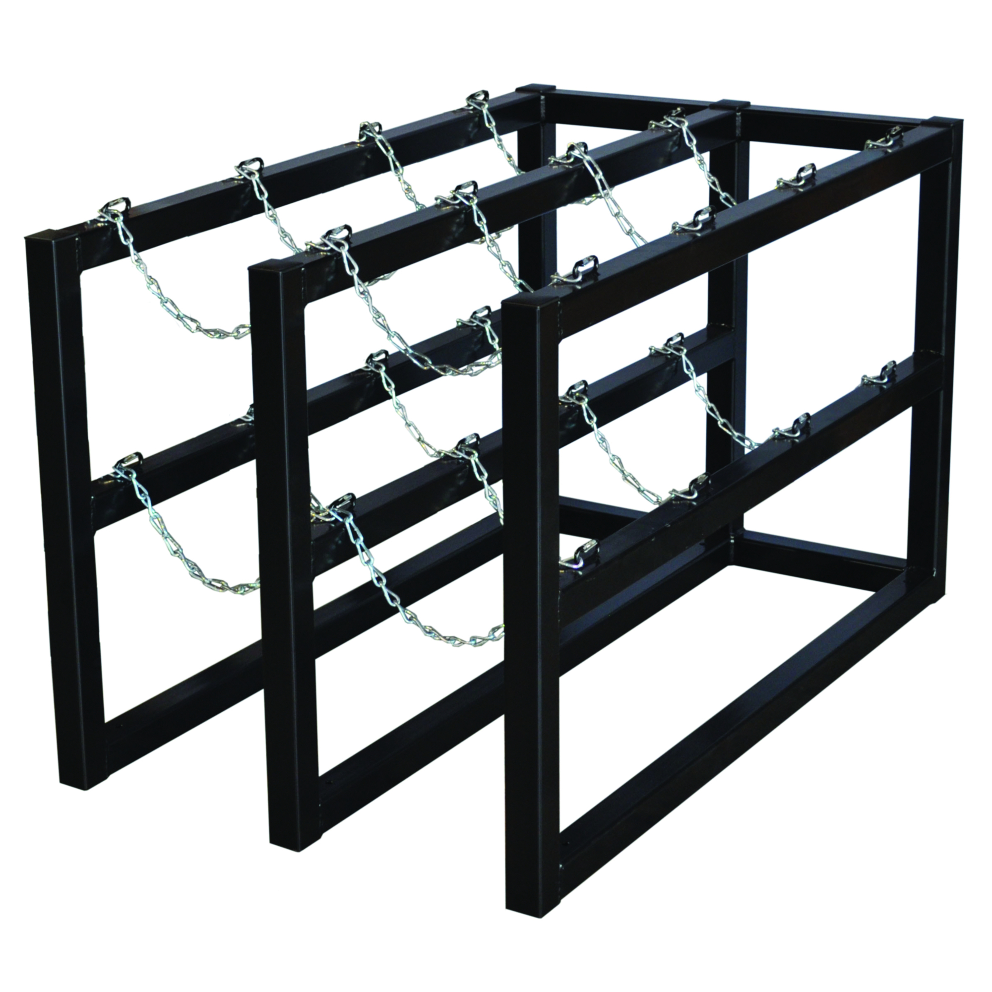 Justrite Gas Cylinder Storage Rack — 2 Wide x 4 Deep, 8 Cylinder Capacity, Steel, Model# 35118